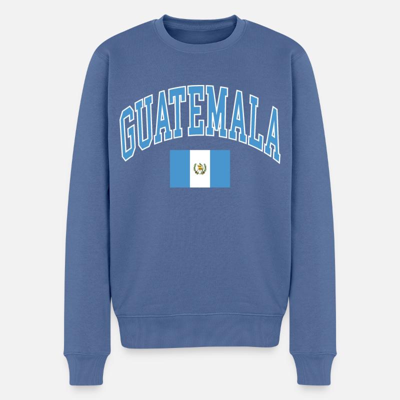 Guatemala - Männer Premium Bio Pullover - Taubenblau