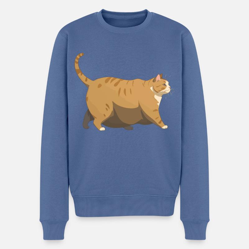 Chonker - Mème du gros chat - Pull Premium bio Homme - bleu pigeon