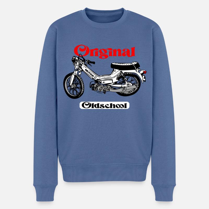 Moped Mofa Kult Maxi 4 - Männer Premium Bio Pullover - Taubenblau
