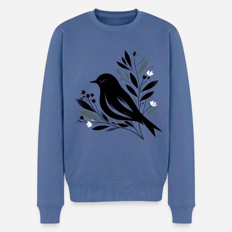 Amsel - Männer Premium Bio Pullover - Taubenblau