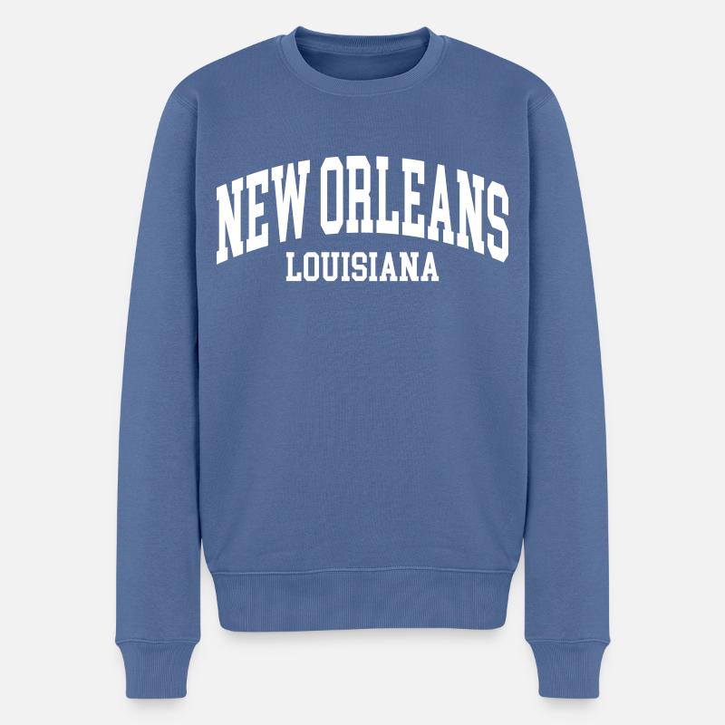 Nouvelle-Orléans - Pull Premium bio Homme - bleu pigeon