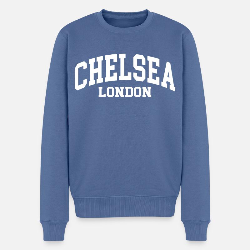 Chelsea - Pull Premium bio Homme - bleu pigeon