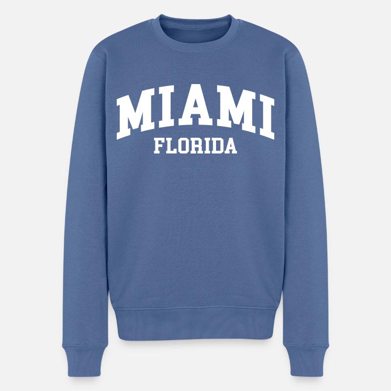 Miami - Pull Premium bio Homme - bleu pigeon
