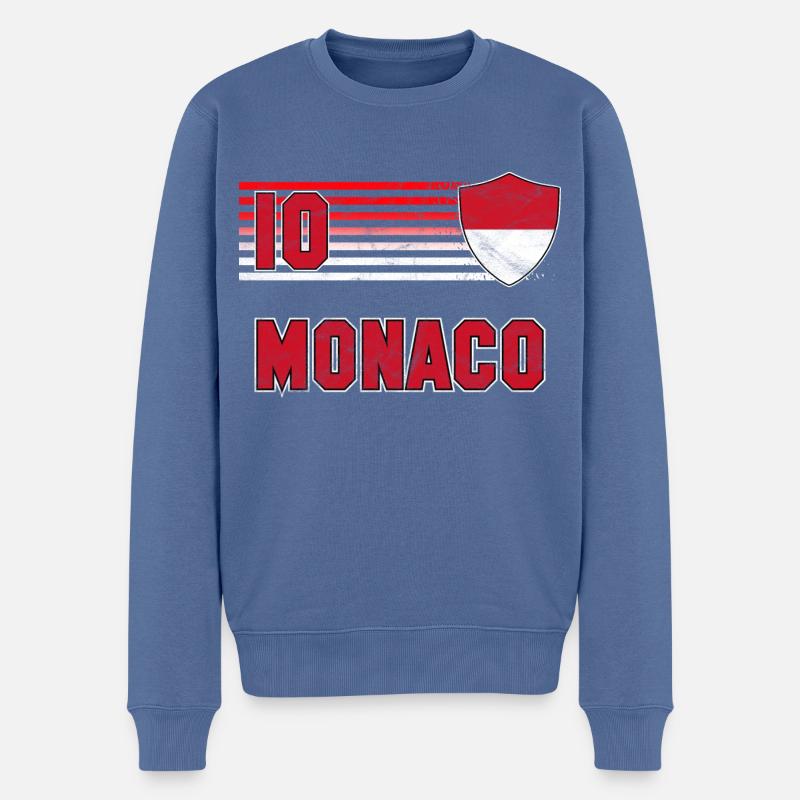 Équipe de Monaco de football - Pull Premium bio Homme - bleu pigeon