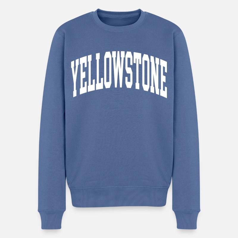 Yellowstone - Männer Premium Bio Pullover - Taubenblau