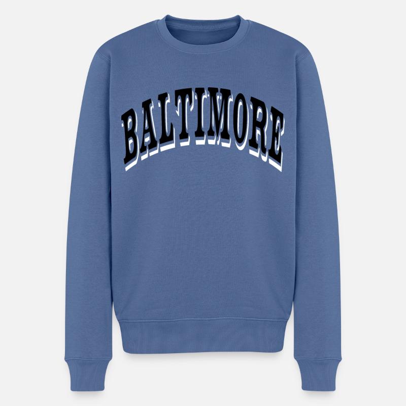 Baltimore - Pull Premium bio Homme - bleu pigeon