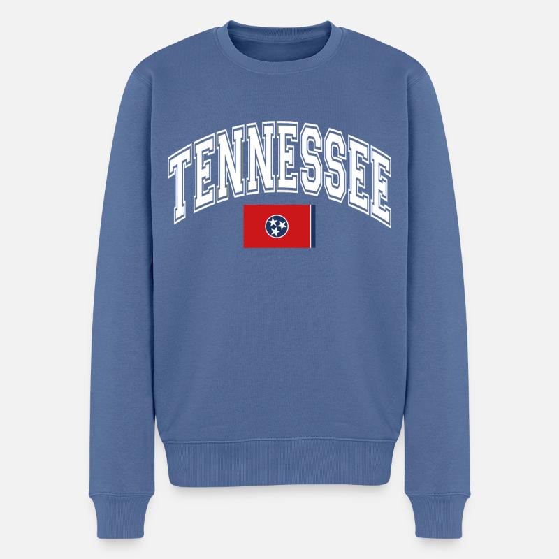 Tennessee - Männer Premium Bio Pullover - Taubenblau