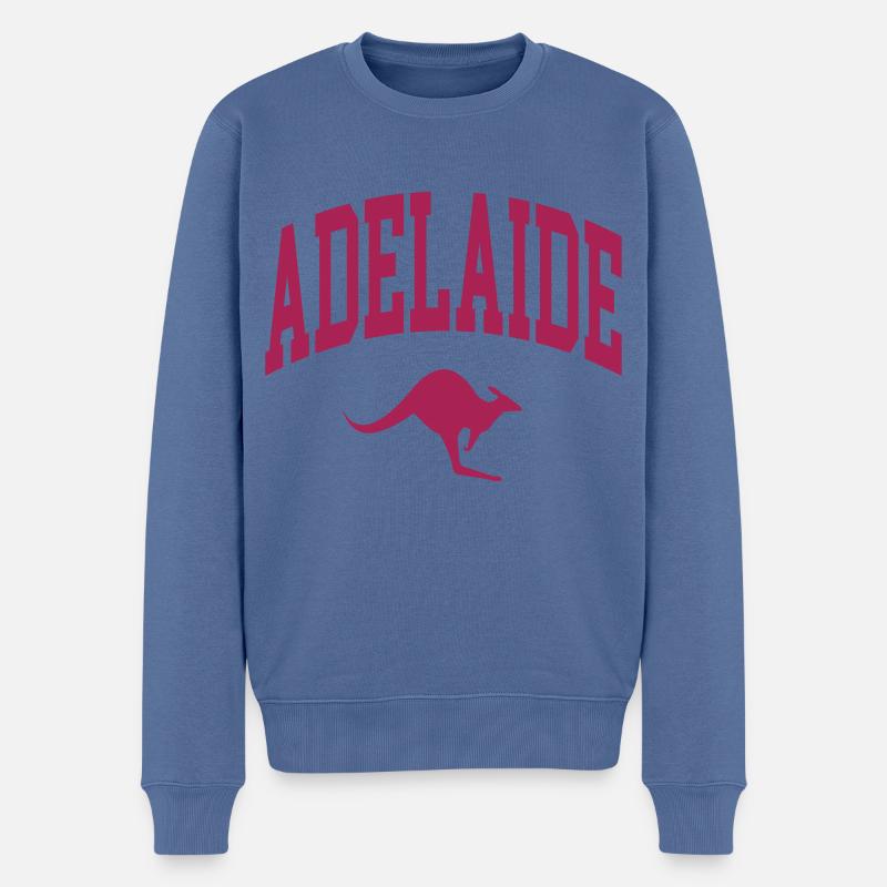 Adélaïde - Pull Premium bio Homme - bleu pigeon