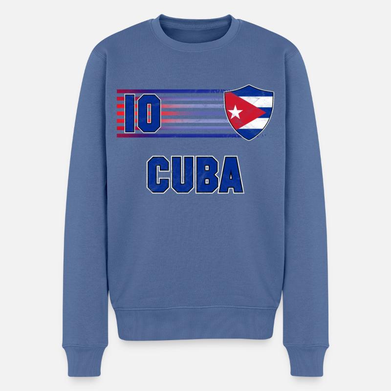 Kuba Fußball Mannschaft - Männer Premium Bio Pullover - Taubenblau