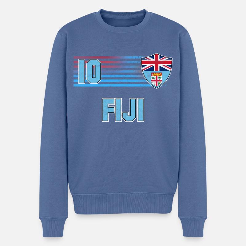 Fidschi Fußball Mannschaft - Männer Premium Bio Pullover - Taubenblau