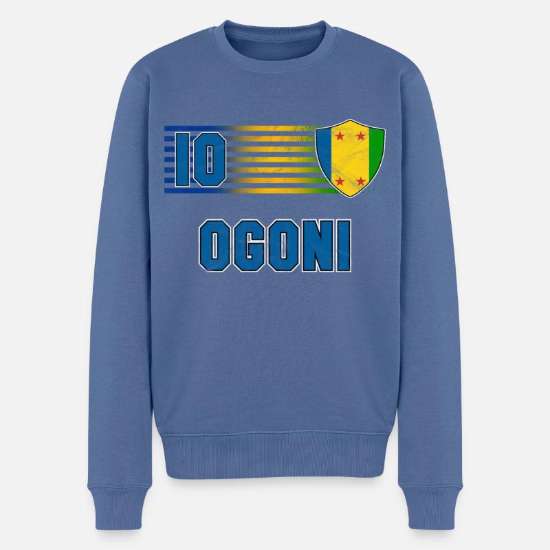 Ogoni Fußball Mannschaft - Männer Premium Bio Pullover - Taubenblau