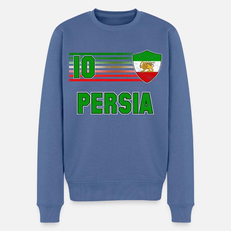 Persien Fußball Mannschaft - Männer Premium Bio Pullover - Taubenblau