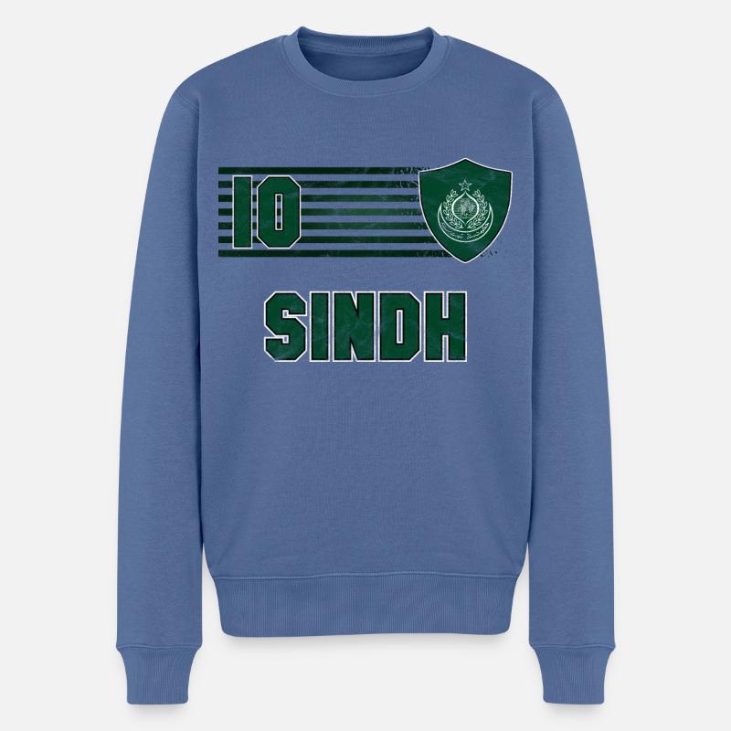 Sindh Fußball Mannschaft - Männer Premium Bio Pullover - Taubenblau