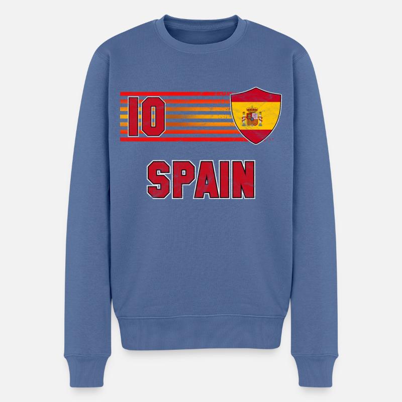 Spanien Fußball Mannschaft - Männer Premium Bio Pullover - Taubenblau