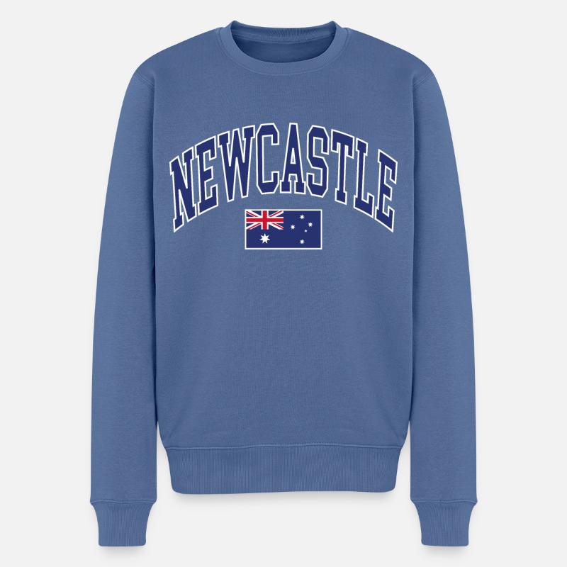 Newcastle - Pull Premium bio Homme - bleu pigeon