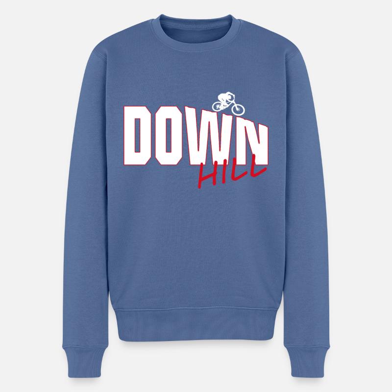 downhill - Männer Premium Bio Pullover - Taubenblau