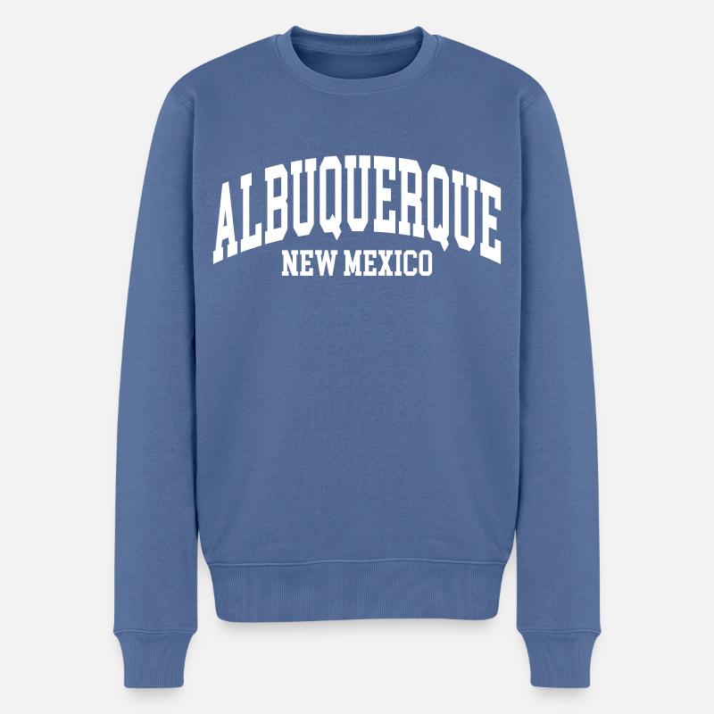 Albuquerque - Männer Premium Bio Pullover - Taubenblau