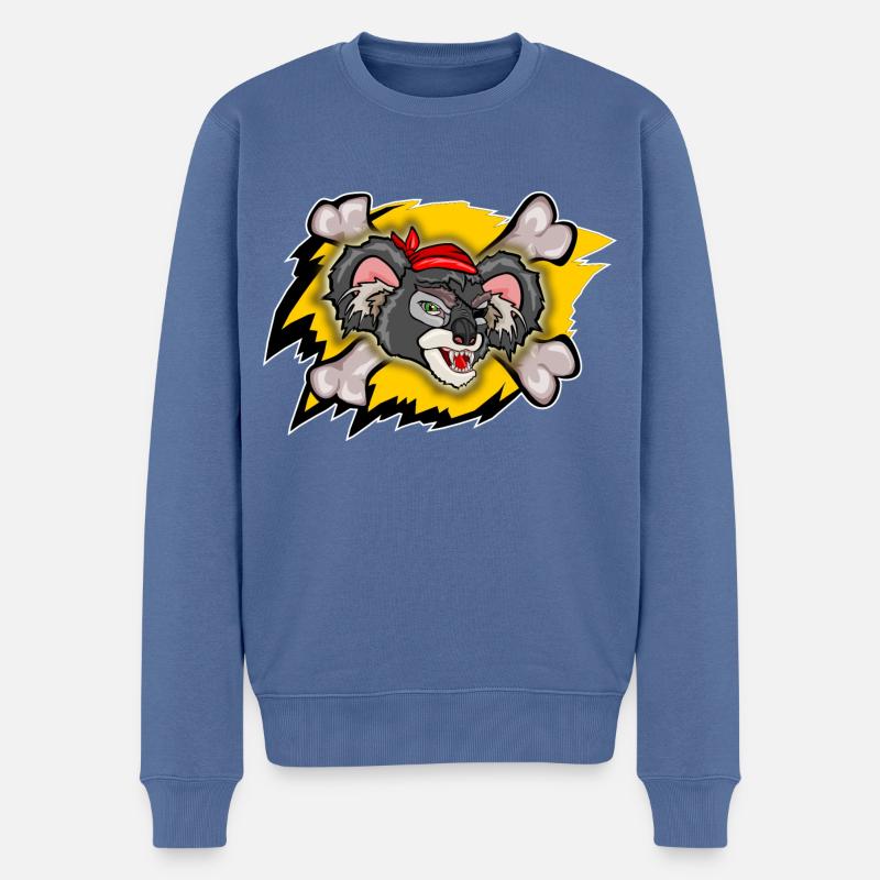 böser Koala Bär Angriff - Männer Premium Bio Pullover - Taubenblau