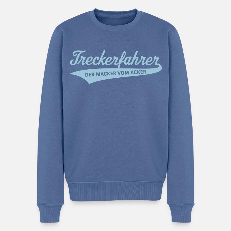 Treckerfahrer – Der Macker Vom Acker (Trecker) - Männer Premium Bio Pullover - Taubenblau