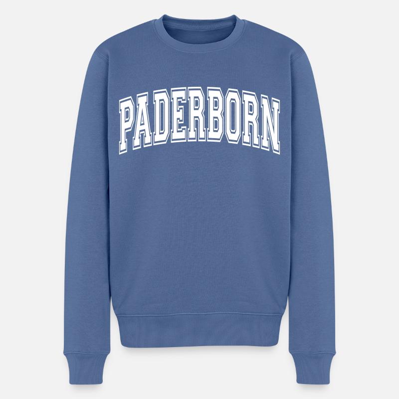 Paderborn - Männer Premium Bio Pullover - Taubenblau