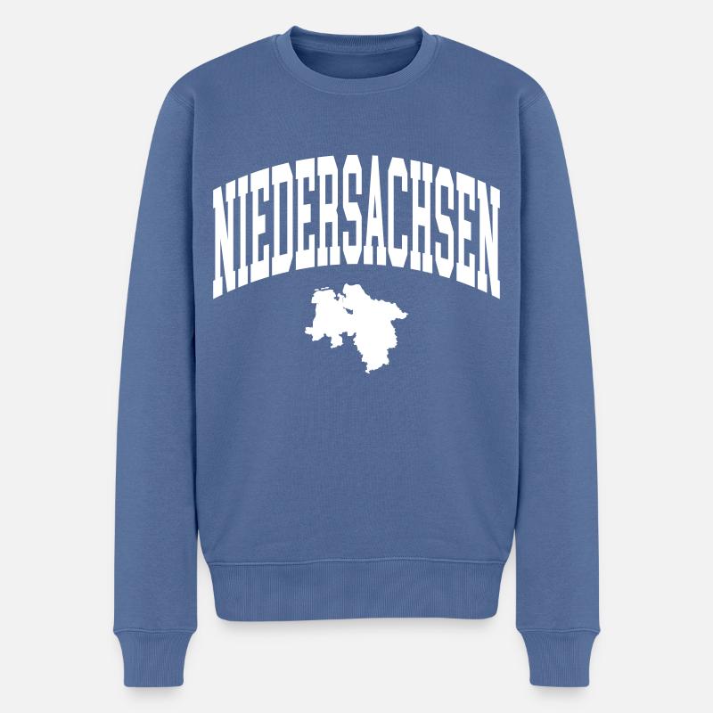 Niedersachsen - Männer Premium Bio Pullover - Taubenblau