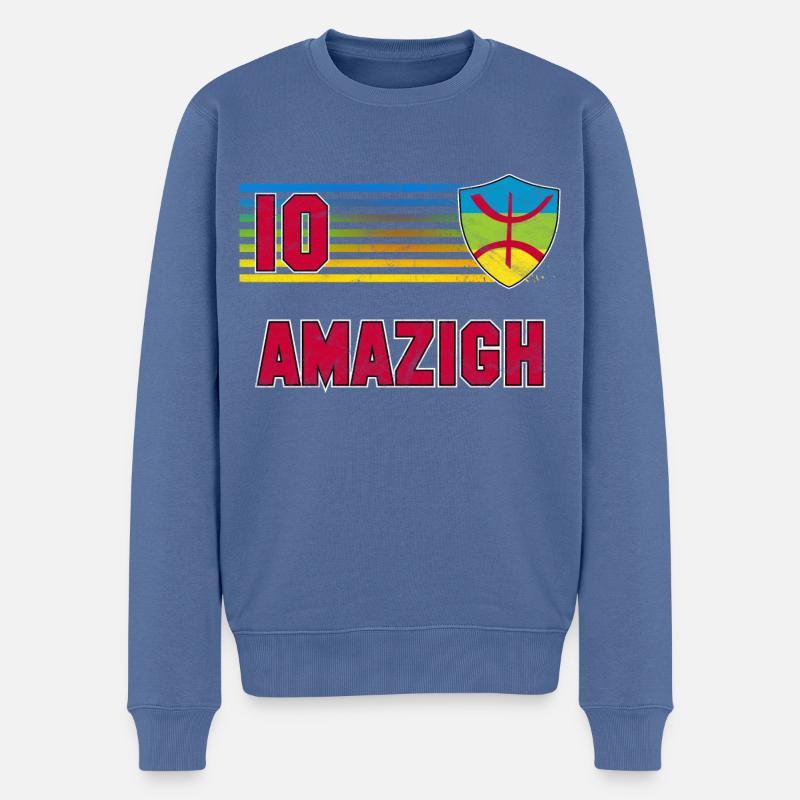 Amazigh Fußball Mannschaft - Männer Premium Bio Pullover - Taubenblau