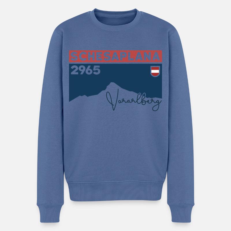 Schesaplana Gipfel Bergtour Wanderung Vorarlberg - Männer Premium Bio Pullover - Taubenblau