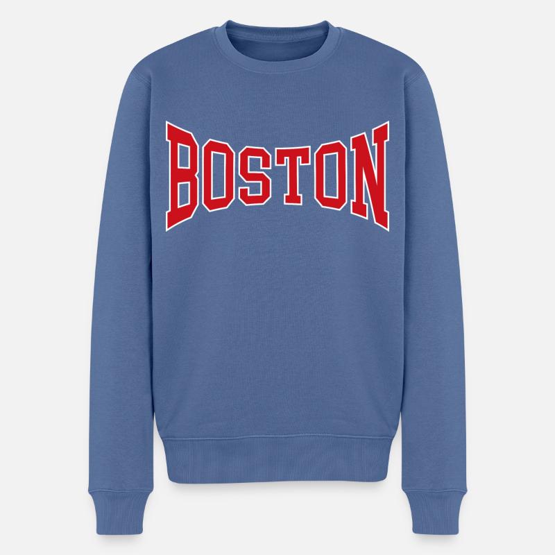 Boston - Pull Premium bio Homme - bleu pigeon