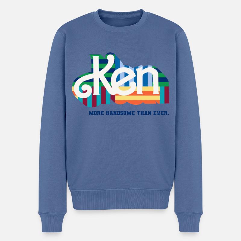 Ken Logo Design Mit Spruch - Männer Premium Bio Pullover - Taubenblau