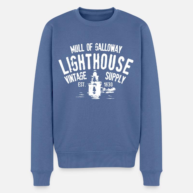 Mull of galloway lighthouse - Pull Premium bio Homme - bleu pigeon