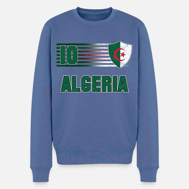 Algerien Fußball Mannschaft - Männer Premium Bio Pullover - Taubenblau