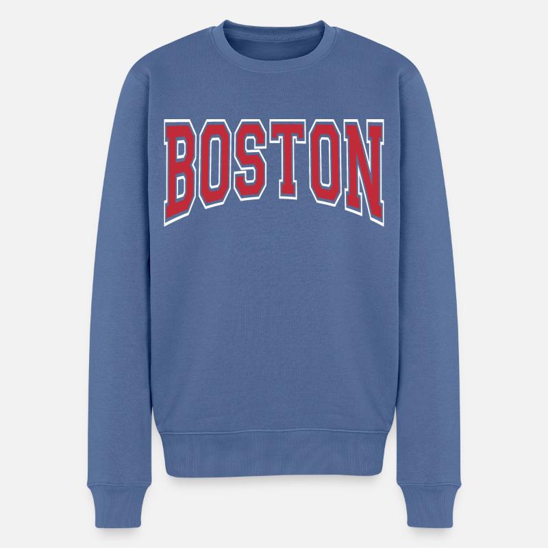 Boston - Pull Premium bio Homme - bleu pigeon