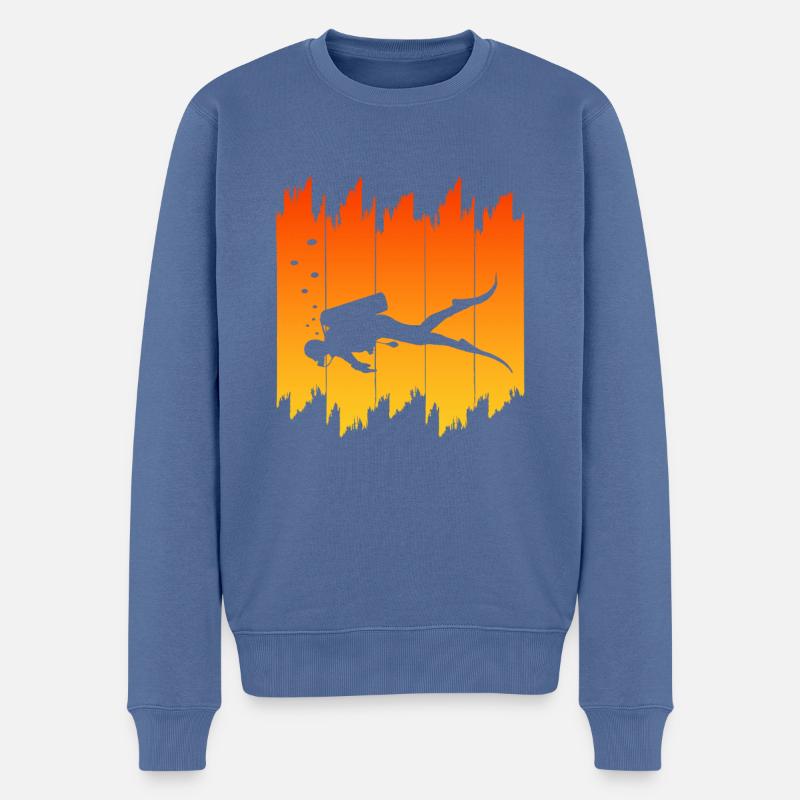 Scuba Diving - Männer Premium Bio Pullover - Taubenblau