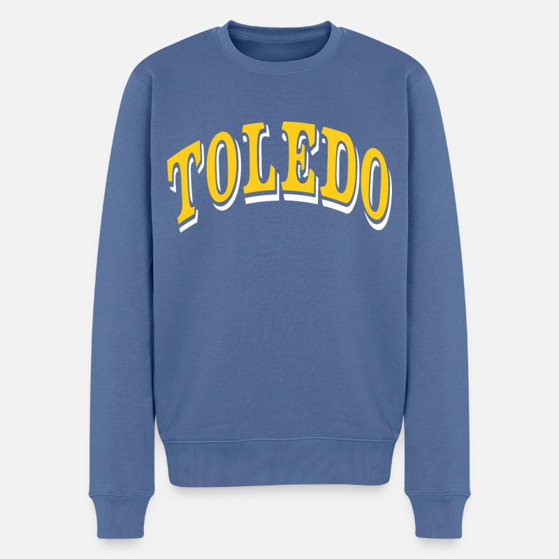 Toledo - Männer Premium Bio Pullover - Taubenblau