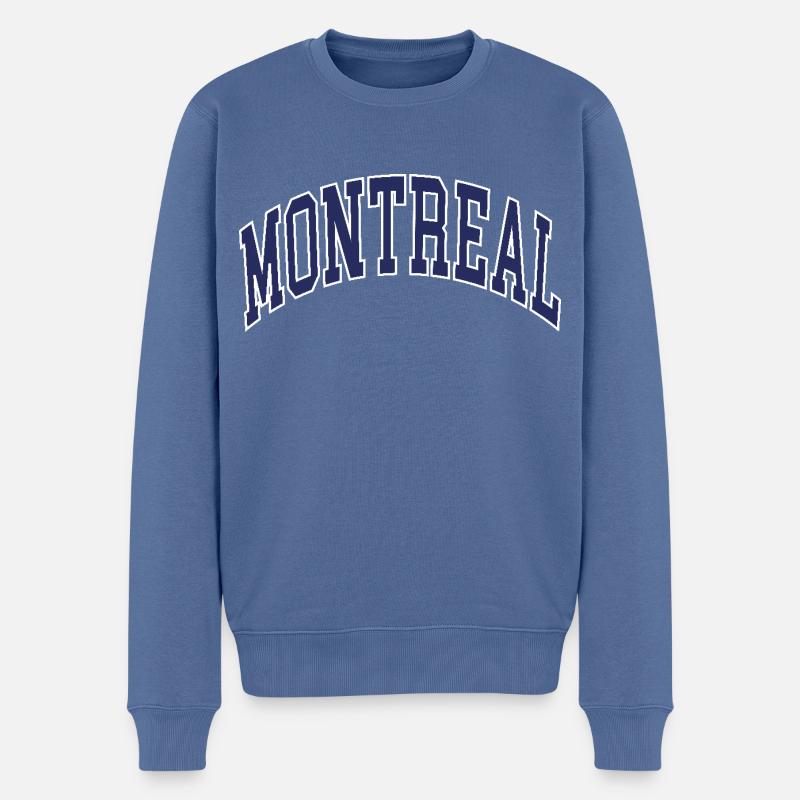 Montreal - Männer Premium Bio Pullover - Taubenblau
