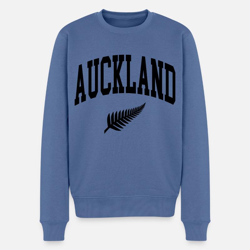 Auckland - Männer Premium Bio Pullover - Taubenblau