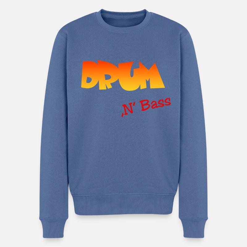 Drum n Bass - Männer Premium Bio Pullover - Taubenblau