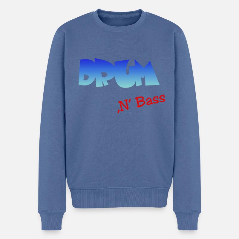Drum n Bass, Techno, Minimal - Männer Premium Bio Pullover - Taubenblau