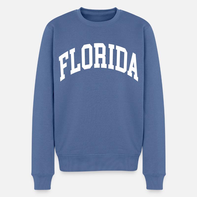 Florida - Männer Premium Bio Pullover - Taubenblau