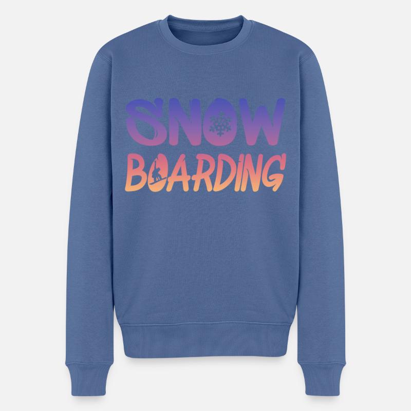 snowboarding - Männer Premium Bio Pullover - Taubenblau