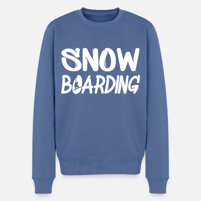 snowboarding - Männer Premium Bio Pullover - Taubenblau