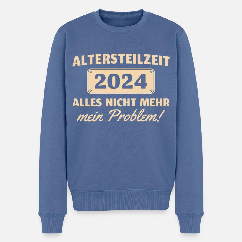Altersteilzeit 2024 Angehender Ruhestand - Männer Premium Bio Pullover - Taubenblau