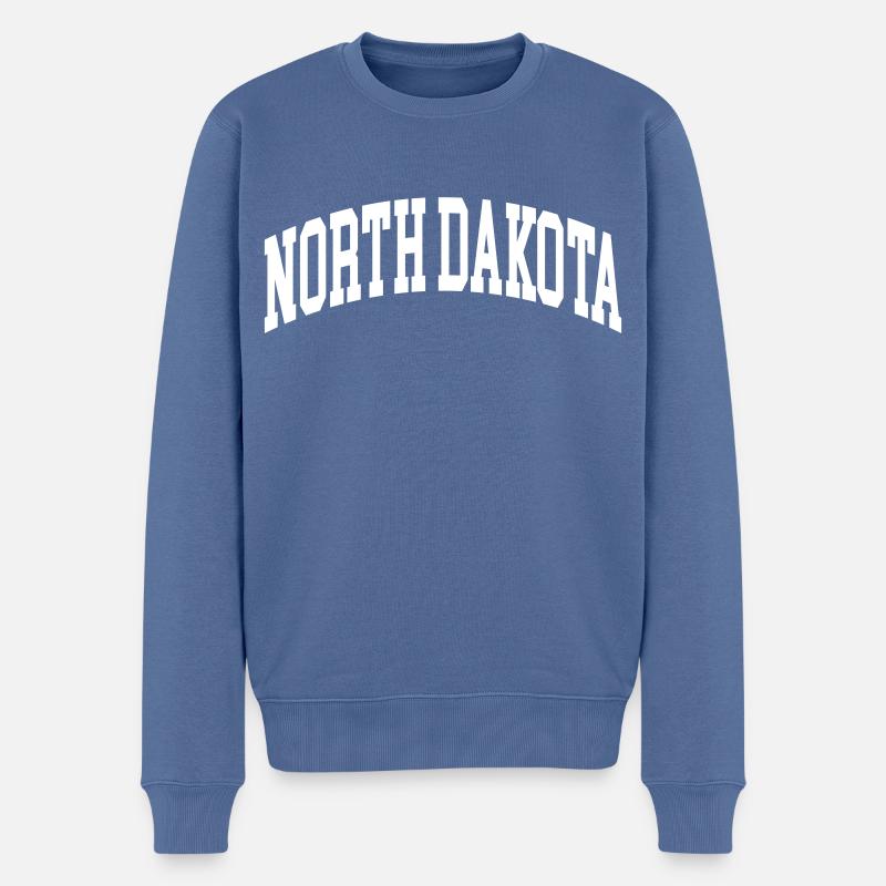 North Dakota - Männer Premium Bio Pullover - Taubenblau