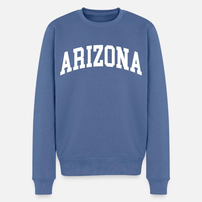 Arizona - Männer Premium Bio Pullover - Taubenblau