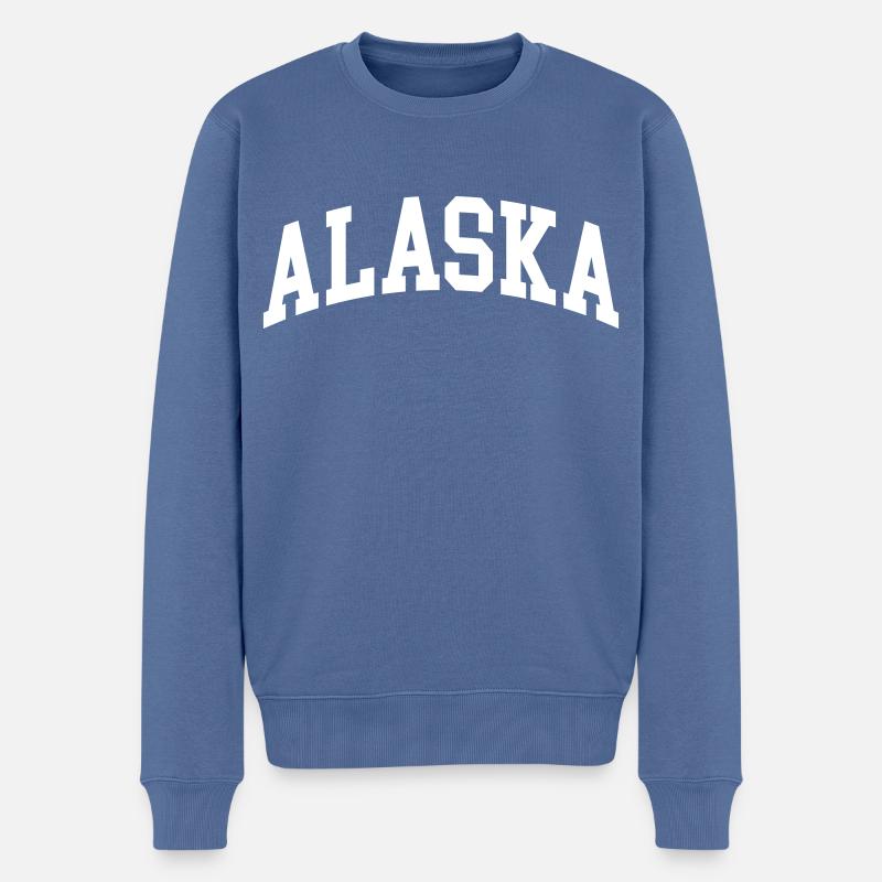 Alaska - Männer Premium Bio Pullover - Taubenblau