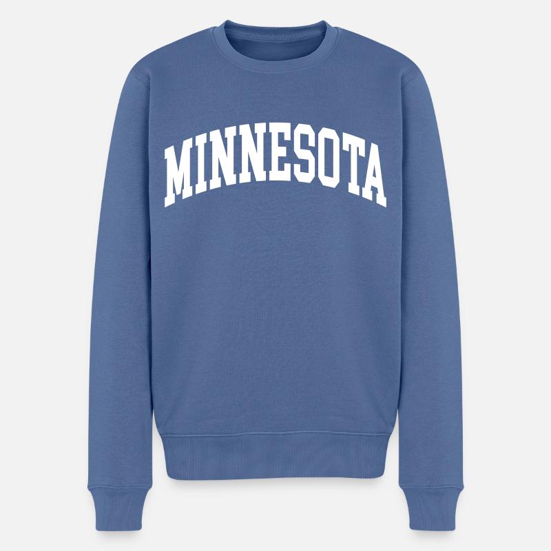 Minnesota - Männer Premium Bio Pullover - Taubenblau