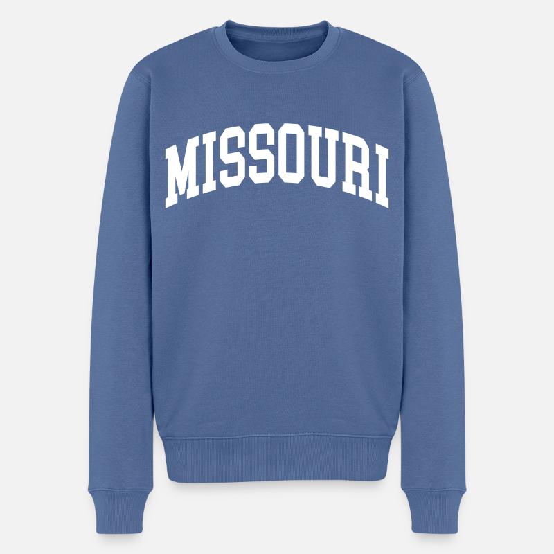 Missouri - Männer Premium Bio Pullover - Taubenblau