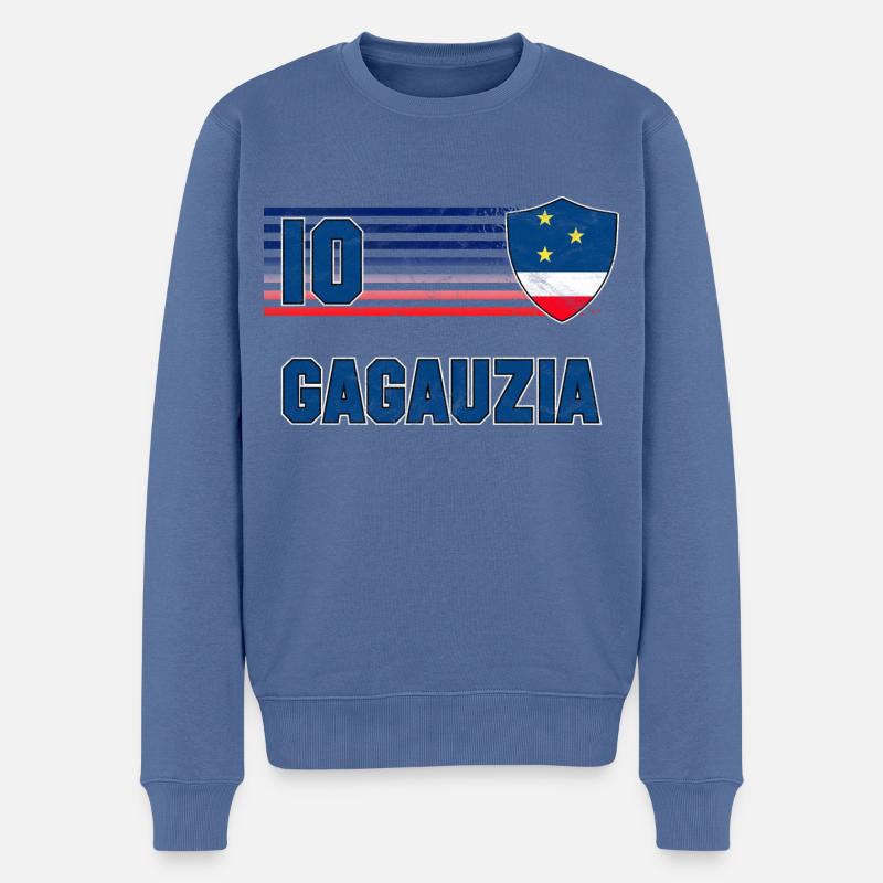Gagausien Fußball Mannschaft - Männer Premium Bio Pullover - Taubenblau