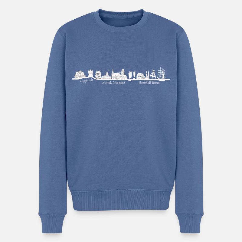 BREMEN OHZ WORPSWEDE - Männer Premium Bio Pullover - Taubenblau