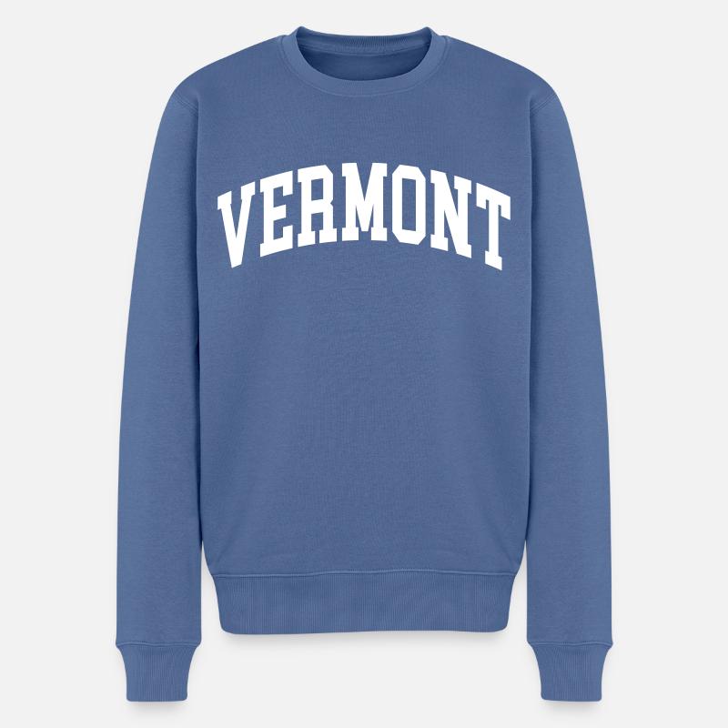 Vermont - Männer Premium Bio Pullover - Taubenblau